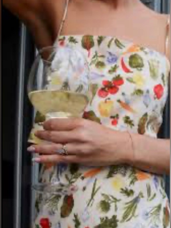 Abercrombie & Fitch Dresses & Skirts - Abercrombie & Fitch Cream Vegetable Print Dress with Multi-Color Accents